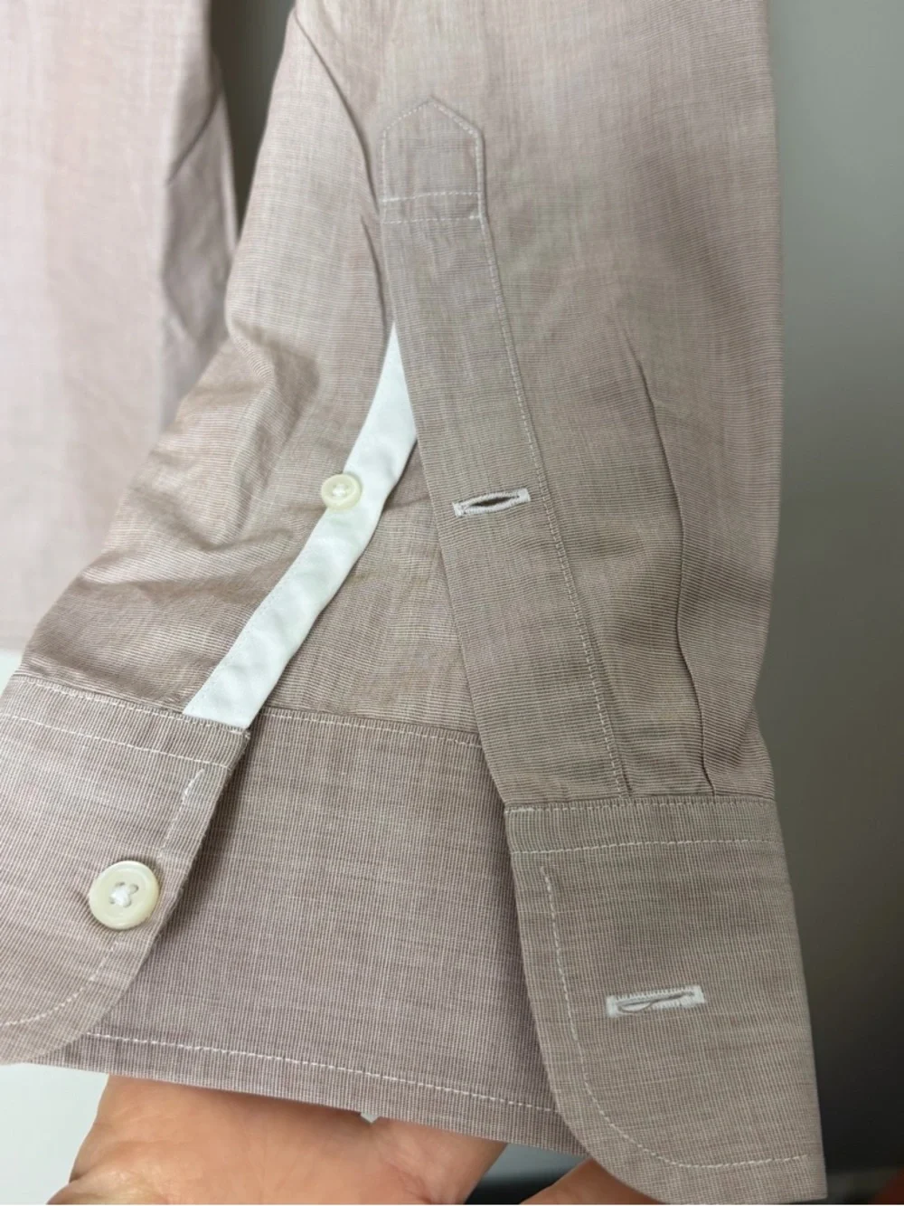 J. Crew Men’s Cotton Poplin Button Down Shirt Long Sleeve Brown Checked 1000